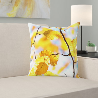 Floral Microsuede Throw Pillow