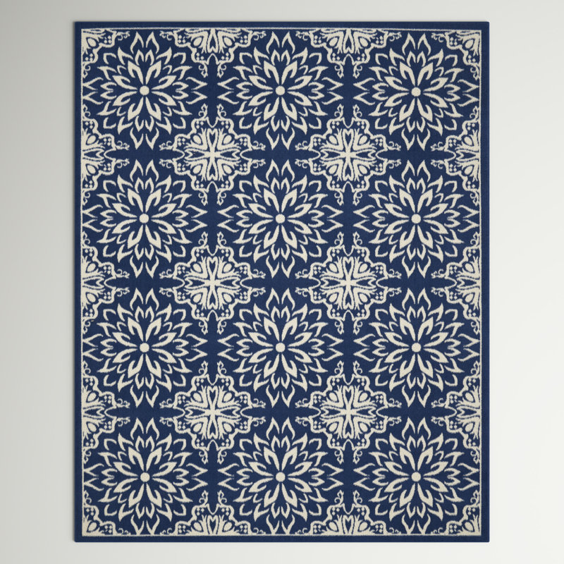 Chua Floral Indoor Rug, Rectangle 6' x 9'