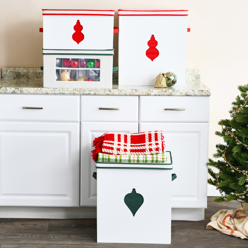 Rangement pour ornements de Noël, H 20 po x l 18,62 po x P 13,5 po