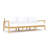 Maia 85" Teak Sofa, White Cushions-122886865