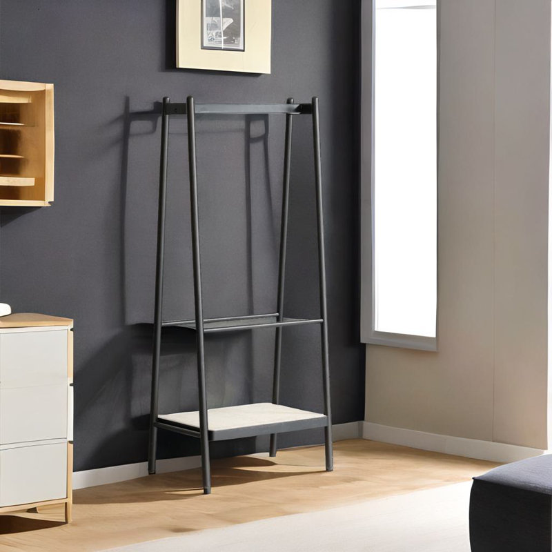 Solid Oak Wood Clothes Rack