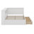 L-Shaped Bed Frame With Drawer And And Bookcase, Led Downlight-109753859