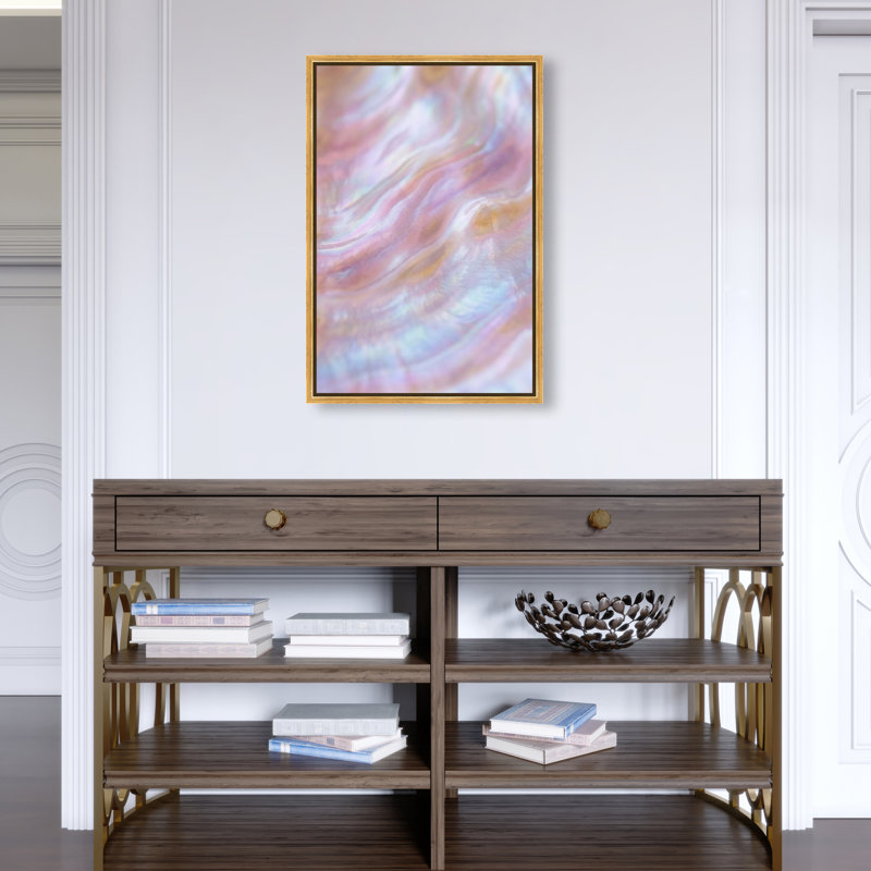 Iridescent Wave II Print by Oliver Gal, 55"H x 37"W, Gold Floater Frame