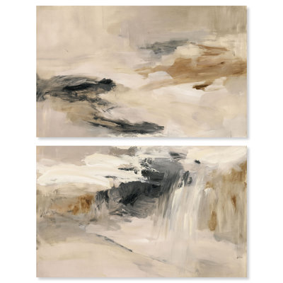 Ensemble de décoration murale bohème Desert Gale I sur toile, par Art Remedy, châssis entoilé, 48 x 30