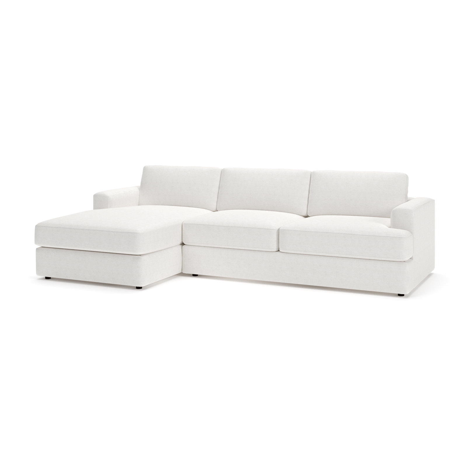 Cayden Sectional, Nomad Snow Crypton® Chenille, Left Hand Facing
