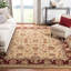 Tapis ivoire / rouge en laine touffeté à la main Cranmore-19260846