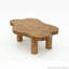Table basse de 40 pouces en forme de nuage avec 4 pieds ronds, convenant aux salons-129593849