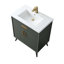Meuble-lavabo simple 30 po avec plateau en céramique Lalena-230172428