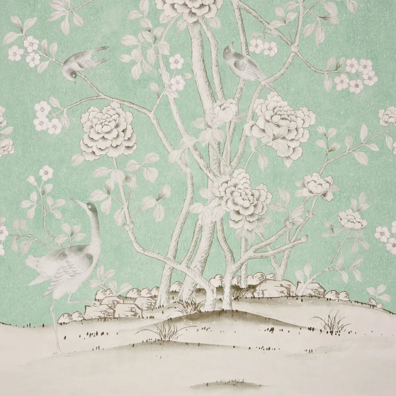 Schumacher x Mary McDonald Chinois Palais Panel, Aquamarine