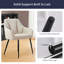 Scandinavian Soft Textured Armchair Upholstered with Thickened Cushion Dining Chair-1496453485-1496453473
