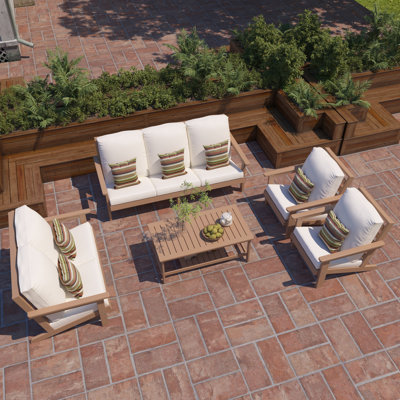 Wame 7 - Person Patio Conversation Set with Cushions