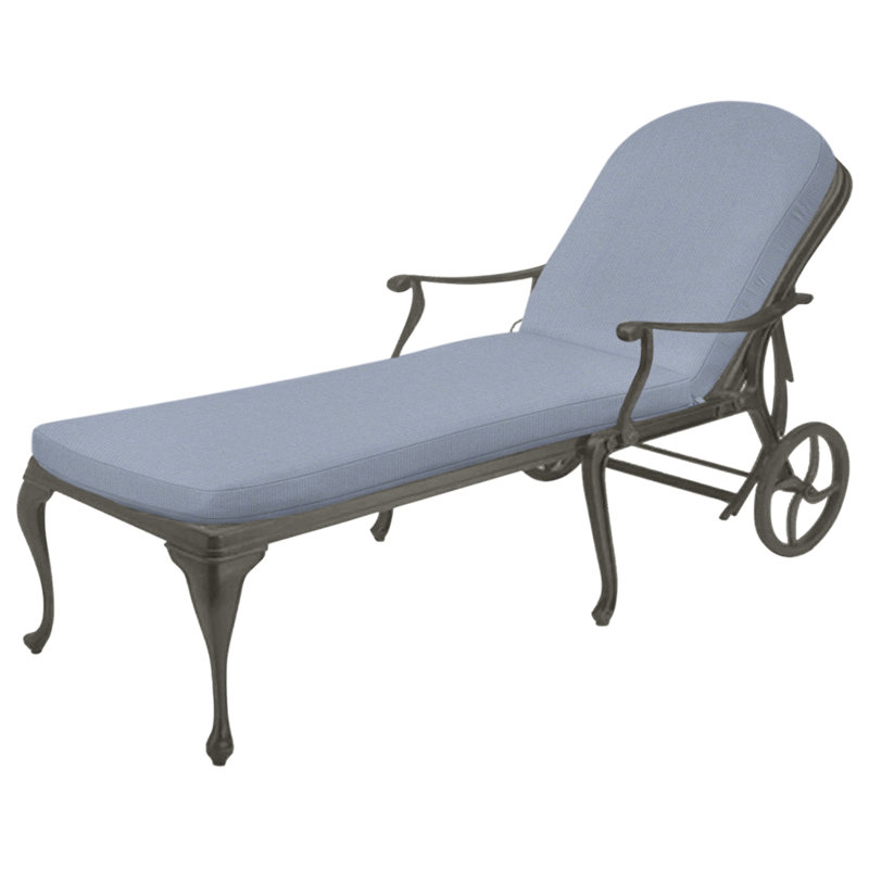 Provance Aluminum Chaise - Slate Gray, No Welt, Arbor Chambray, Slate Gray