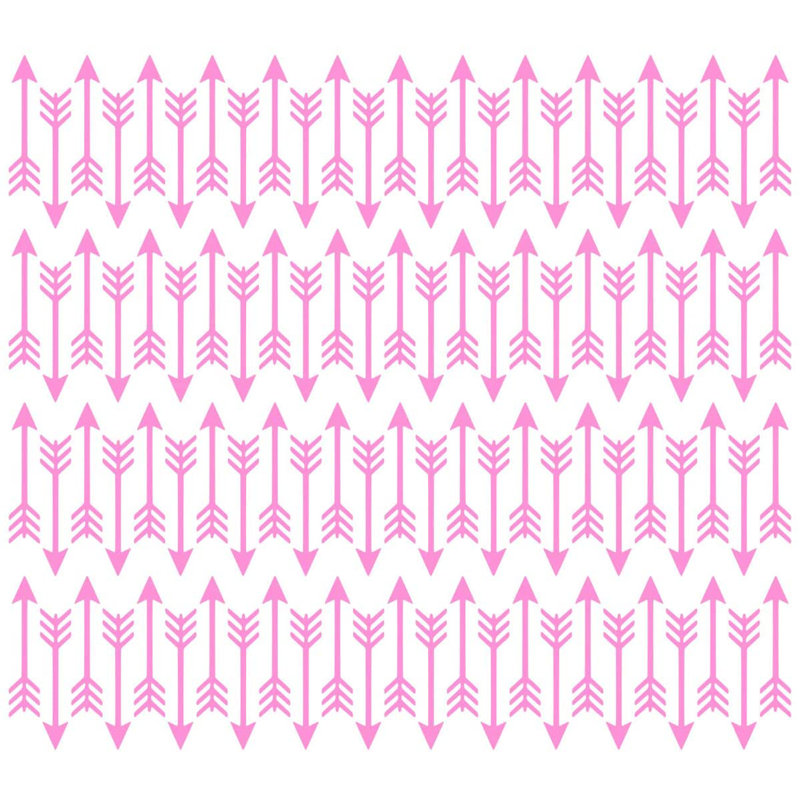 Décalcomanie murale flèches, H 2 po x l 10 po x P 0,8 po, Rose