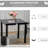 Square Outdoor Dining Table - 4 Person, Black , Waterproof, Robust Aluminum Legs For Garden Square, Waterproof Wood Grain, Strong