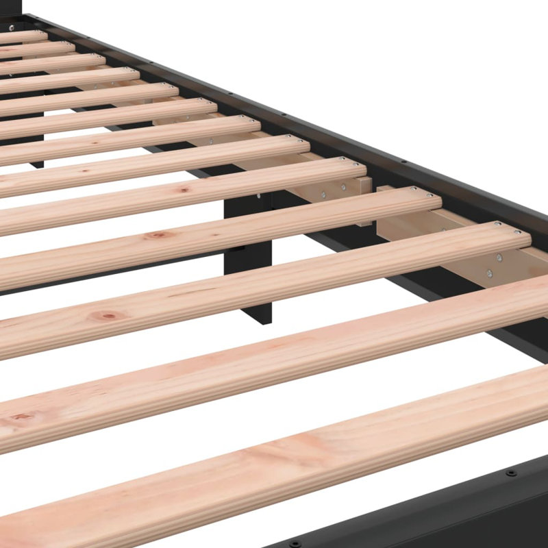 Petrica Bed, European Single (90 x 200cm), Black