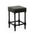 Elegant Black 24-Inch Counter Stool with Barley Twist Legs-340994549