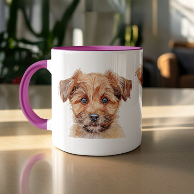 11oz Watercolour Schnauzer Design Coffee Mug