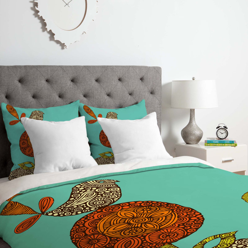 Valentina Ramos Polyester Floral Duvet Cover, King Duvet Cover + 2 King Shams