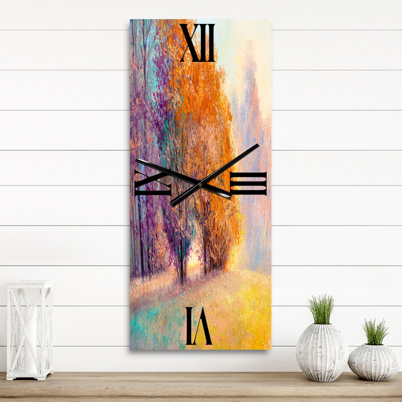 Horloge murale paysage d'automne, Petit