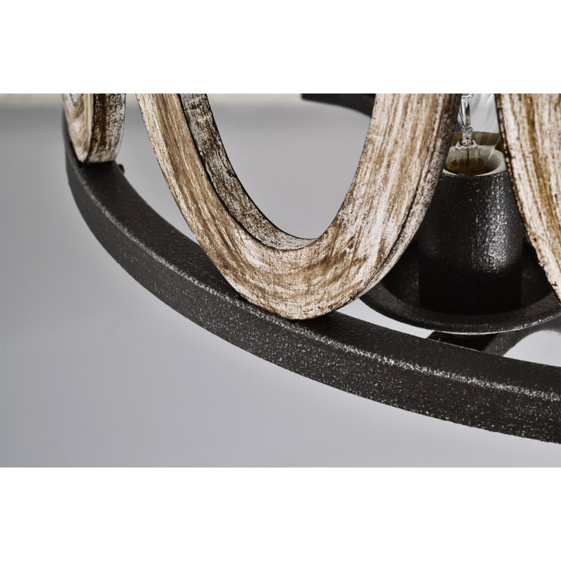 Lustre suspendu de style campagnard Servare, Brun