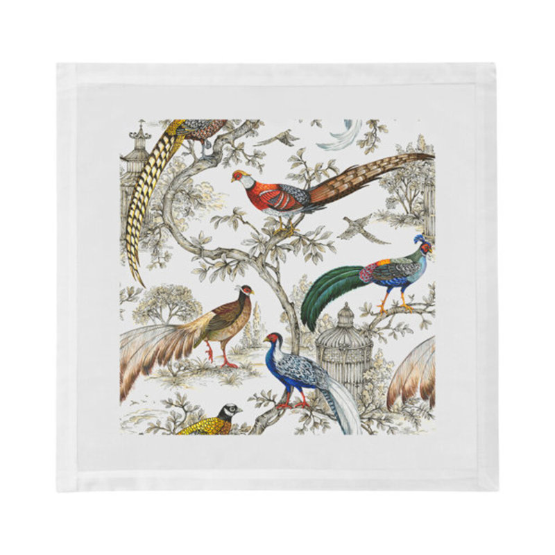 Cotton Blend Square Napkins, White