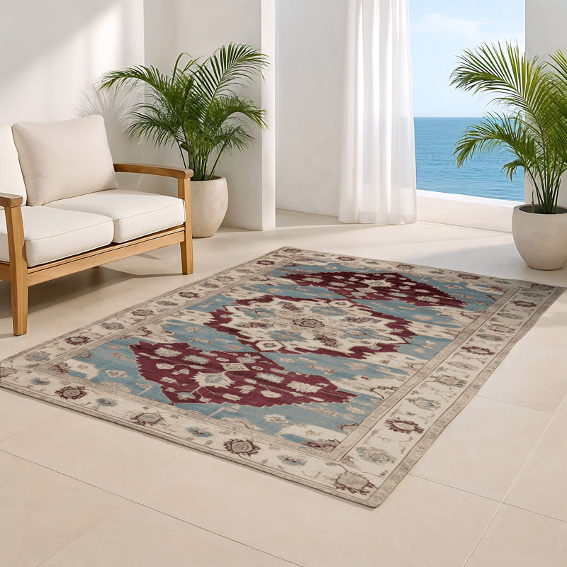 Tapis d'intérieur et d'extérieur surteint beige, Rectangulaire 2 pi x 3 pi