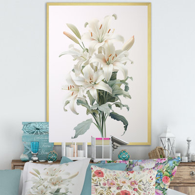 «White Lilies In Bloom Beauty IV» sur toile