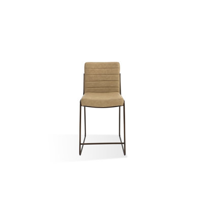 Tabouret de comptoir Madison en cuir synthétique miel