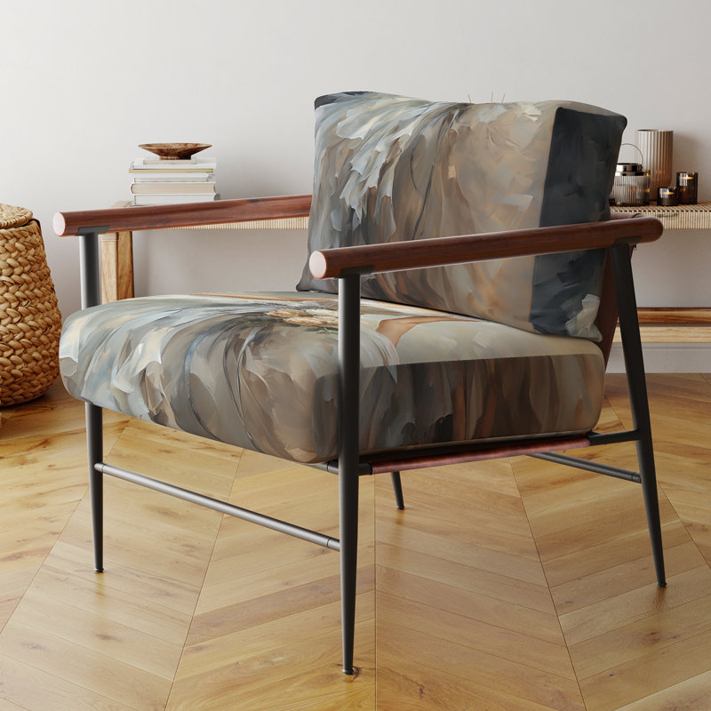 Chaise d'appoint rembourrée Dance Ethereal Grace III, Noir