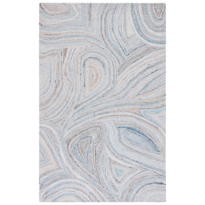 Tapis abstrait beige / bleu Abstract 147
