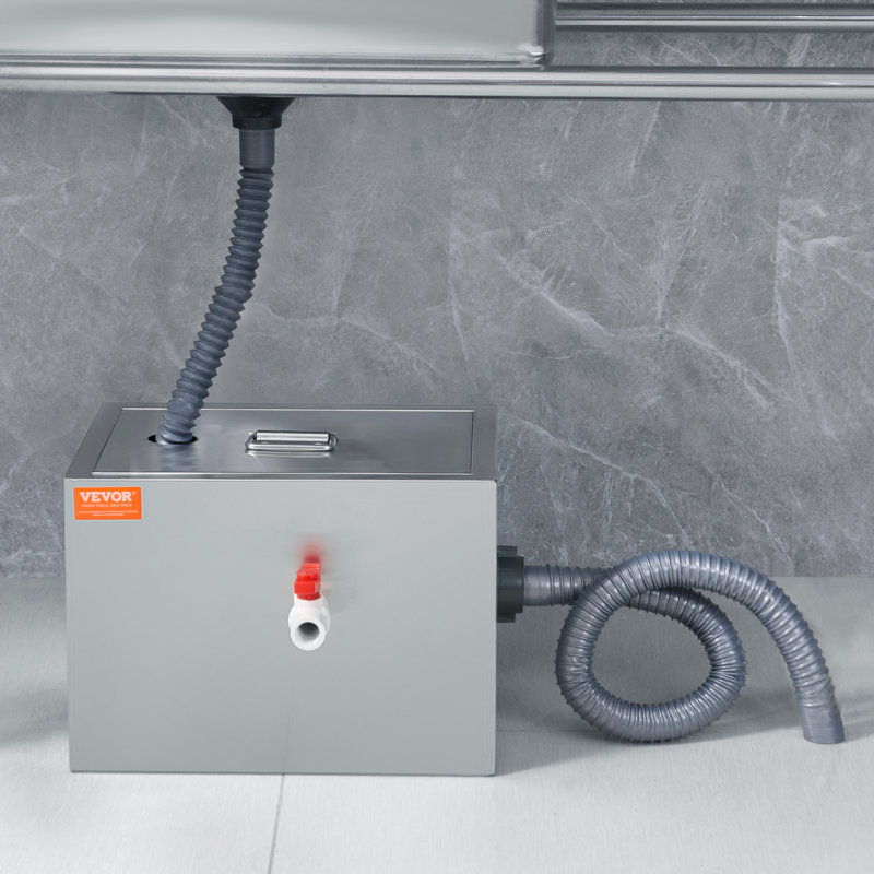 Filtre à eau en acier inoxydable pour piège à graisse commercial VEVOR 8LBS