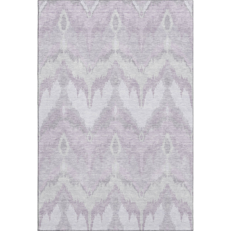 Premium Machine Washable Prisco Lavender Rug, Rectangle 10' x 14'