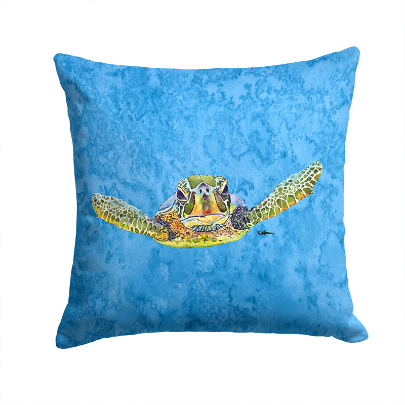 Turtle Turtle Indoor/Outdoor Throw Pillow, 14" H x 14" W x 4" D, Square