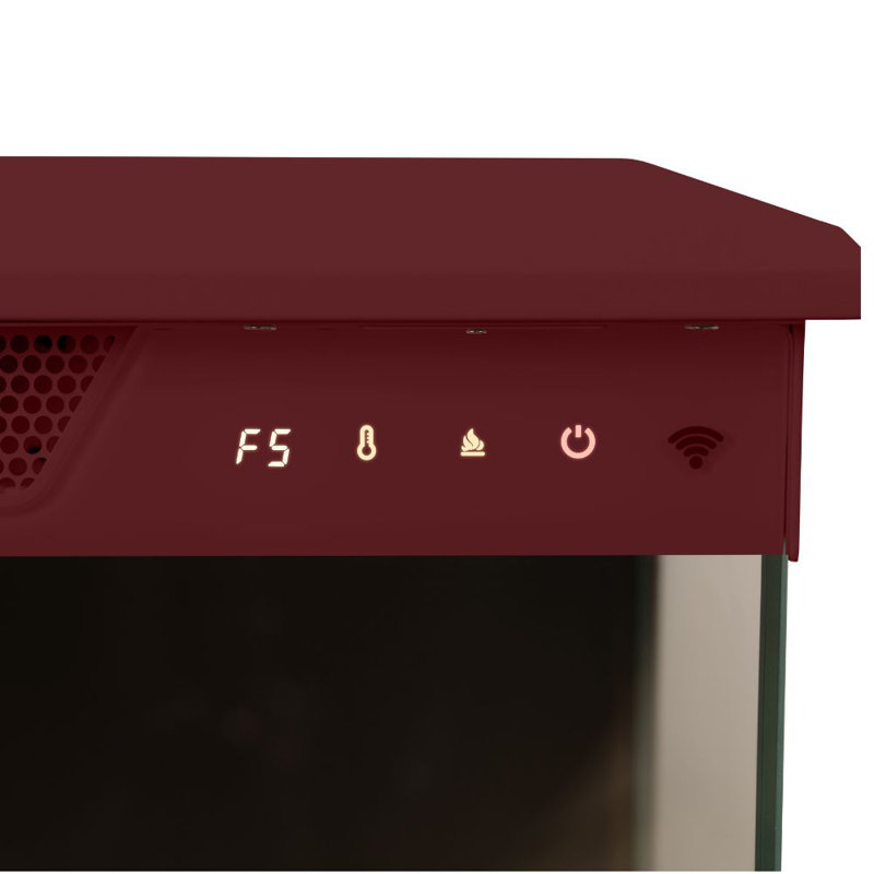 Foyer électrique 3 côtés Modern Ember Skyline Smart, Rouge