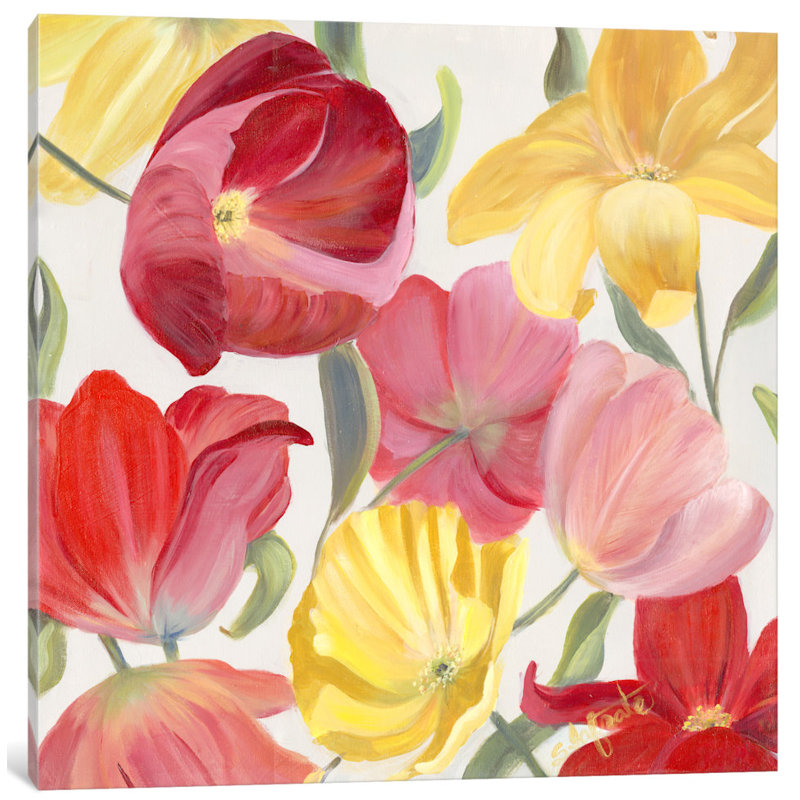 « sandy spring mix ii », reproduction d’art sur toile, H 18 po x l 18 po x P 1,5 po, Toile avec cadre noir, Pas de tapis