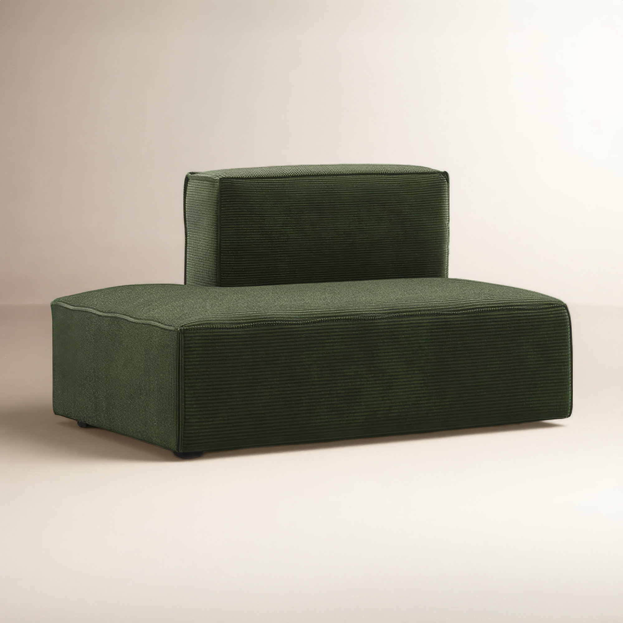 Shonnard Upholstered Chaise Lounge, Olive Green Performance Corduroy, Left Hand Facing