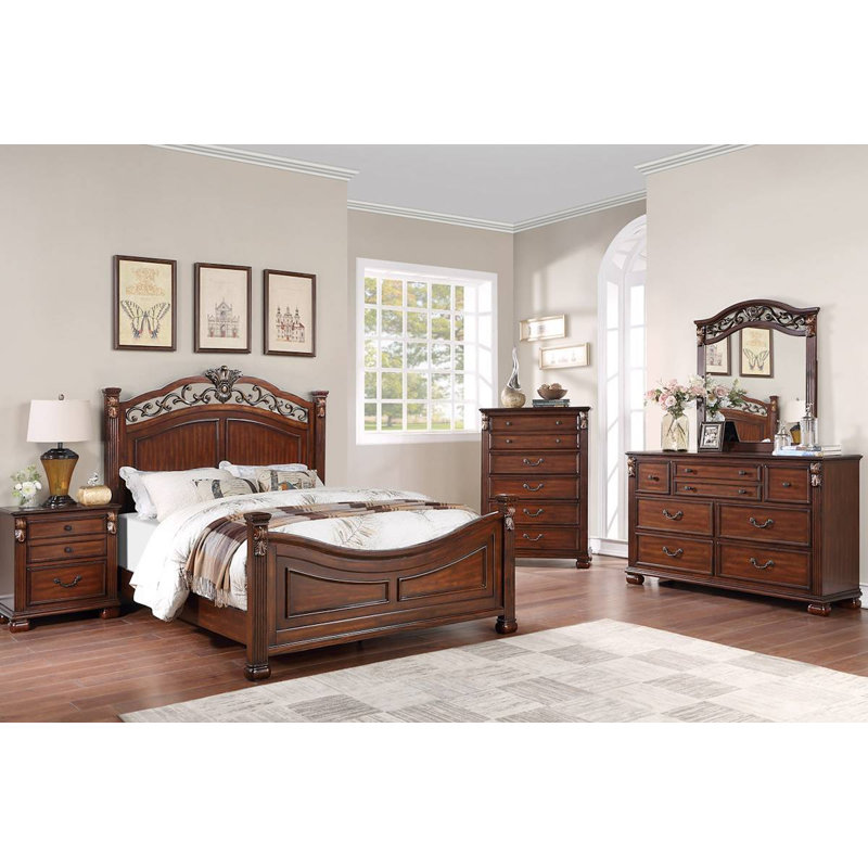 Anaejah Bed, California King, Cherry