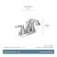 Robinet de salle de bain central avec drain Moen Voss-94342551