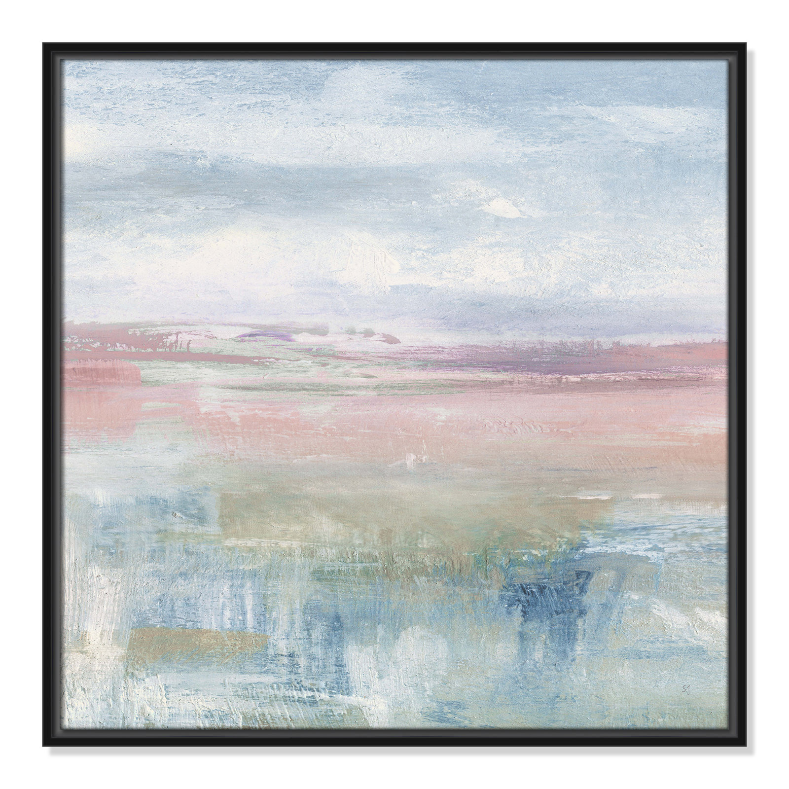 Effa "Back Shandelee II" Print by Susan Jill, 25.5" H x 25.5" W x 2" D, Black Framed