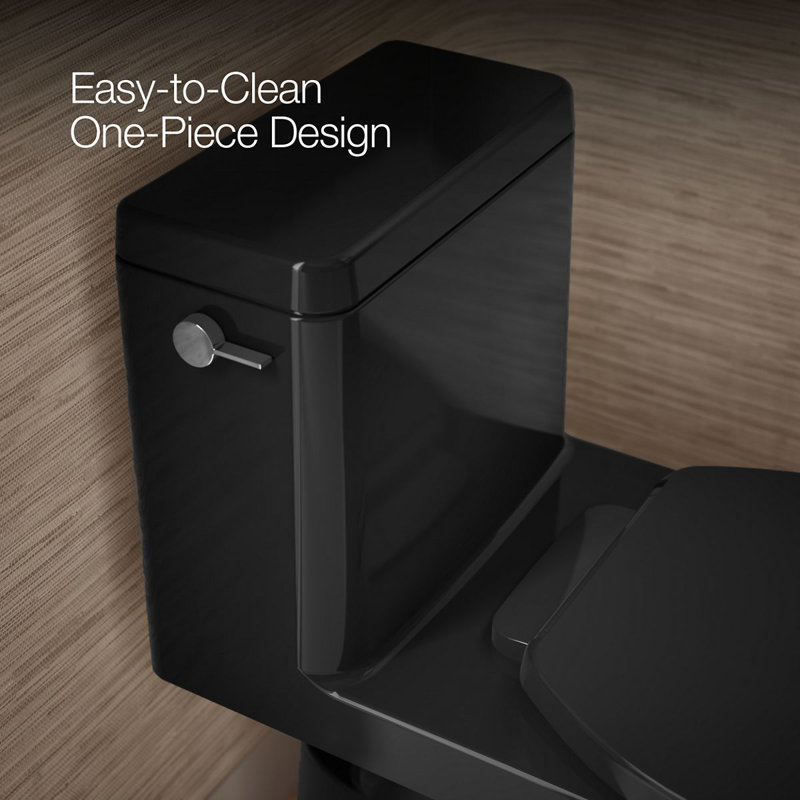 Reach™ 1.28 GPF Water Efficient Elongated Toilet, Black
