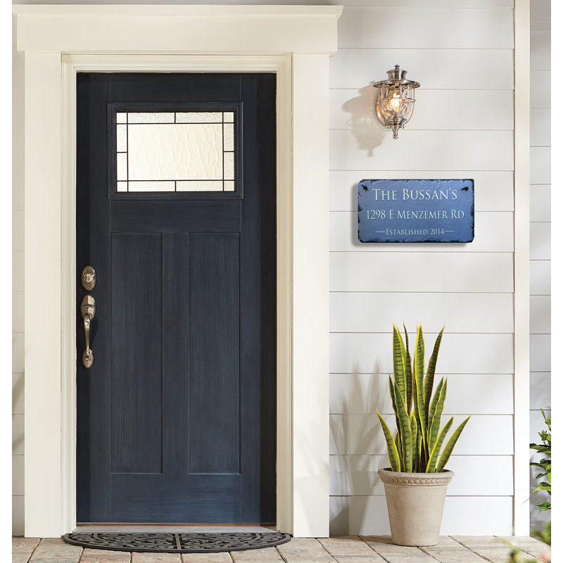 Plaque d'adresse murale sur 3 lignes Personalize Home, Montage à 2 trous, H 6 po x l 12 po