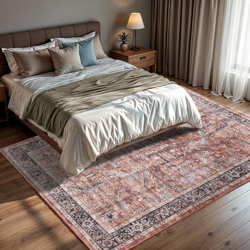 Tapis contemporain à tissage plat Terra résistant aux taches et lavable à la machine, Rectangulaire 3 pi x 5 pi