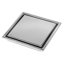 Drain de douche carré en acier inoxydable de 6 pouces avec piège à cheveux et insert de carrelage et grille 2 en 1 FINE FIXTURES-126533248