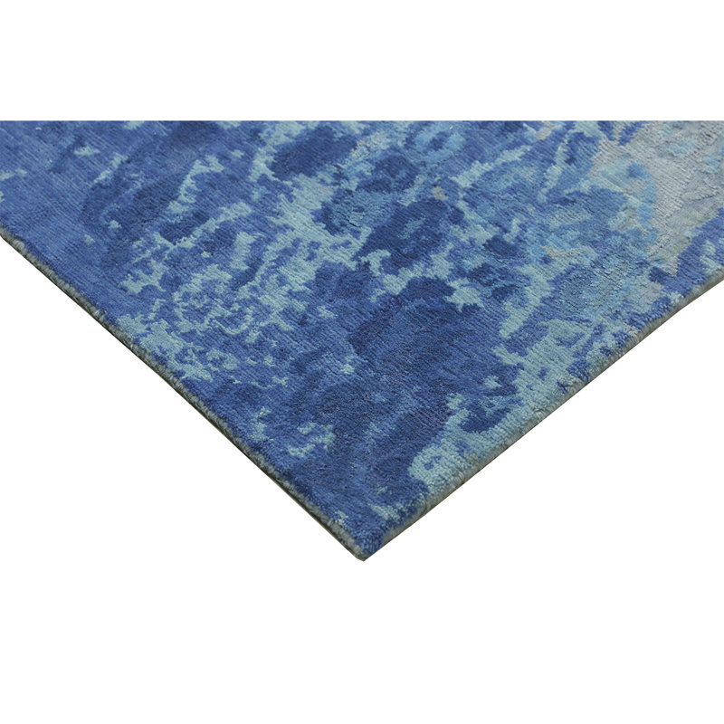 Hand Woven Wool Area Rug, Rectangle 8' x 10'