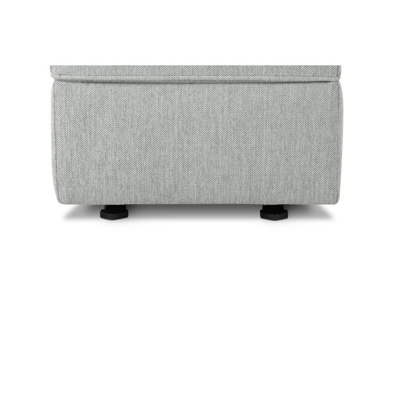 Willa / Alden Gliding Ottoman   , Light Gray Weave