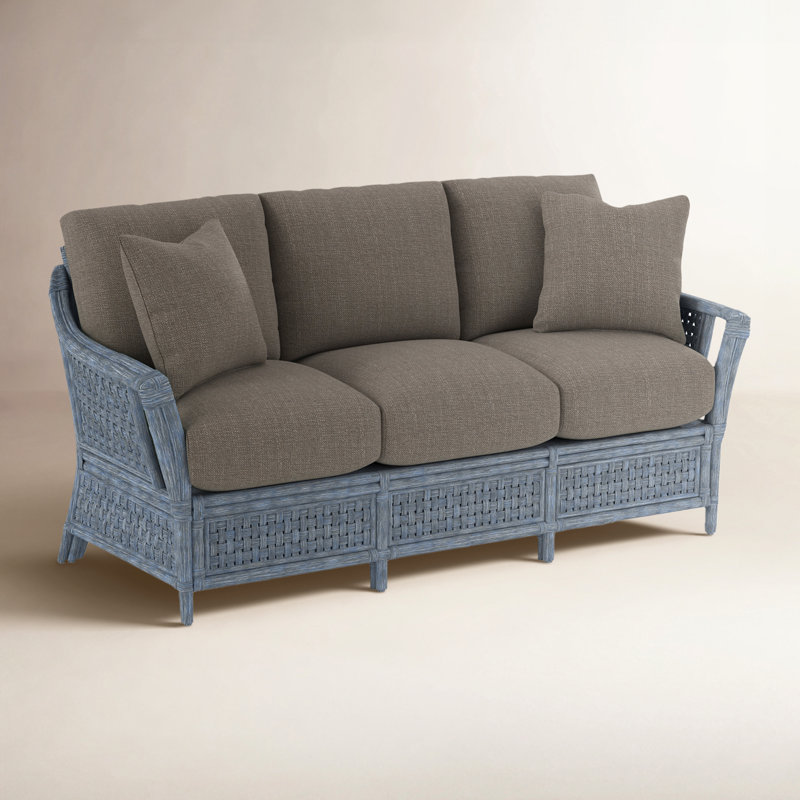 Boca Upholstered 78'' Sofa, Stone Crypton Performance, Sea Glass