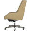 Fauteuil de direction en cuir beige Bennet