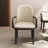 Beige Solid back arm Chair(Set of 2)