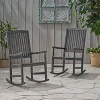 Deals on Highland Dunes Mccomb Outdoor Rocking Chair Set of 2