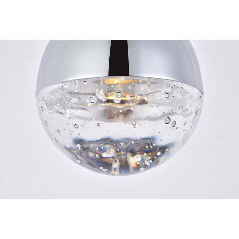 Carilyn 1 - Light LED Teardrop Pendant, Chrome